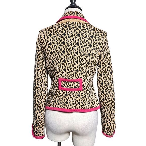 Jamie Kreitman Leopard Print Cardigan Sweater Size Small - Picture 4 of 4